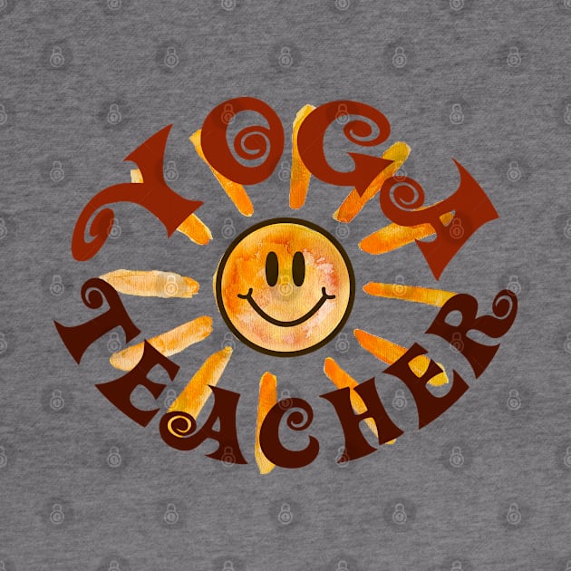 Yoga Teacher Happy Face Sunshine Gift by Heartsake